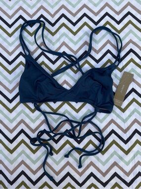 J. Crew Blue Strappy Bikini Top
